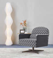 Fauteuil pivotant inclinable moderne minimaliste de style italien pour la maison, la chambre à coucher, le salon, l'extérieur, la villa et l'hôtel