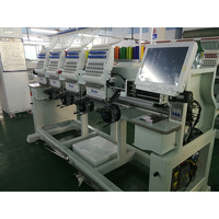 Nouvelle machine à broder informatisée à 4 têtes, 1200 tr/min, pour usage domestique, personnalisation de casquettes, chenille, sequins, enfilage automatique