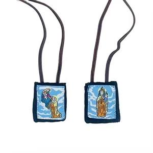 Scapulaire Catholique Vintage, Reliquaire de Poche du Sacré-Cœur de Jésus (z5/1) - Product Image 3