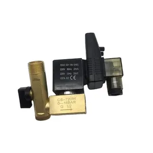 Katup Saluran Otomatis Solenoid Elektrik, Bagian Kompresor Udara Kualitas Bagus 1/2 "dengan Timer