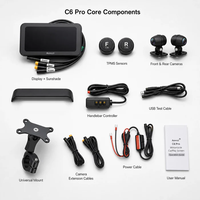 Écran CarPlay pour moto Aoocci C6 Pro avec navigation GPS antivol et enregistrement double caméra pour la conduite