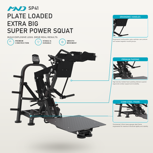 Máquina de Sentadillas de Alta Demanda, Extra Grande y de Súper Potencia, Equipo de Gimnasio MND Fitness, Máquina de Entrenamiento Cardiovascular para Gimnasio Comercial en Estambul - Product Image 1