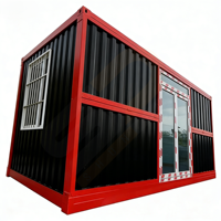 Maison conteneur modulaire pliable portable en panneaux sandwich en acier pour usage extérieur et bureaux, à prix raisonnable