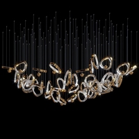 Lustre personnalisé pour hall d'hôtel, décoration de réception de salon de beauté, éclairage suspendu pour bar et table de sable, éclairage de projet, éclairage commercial