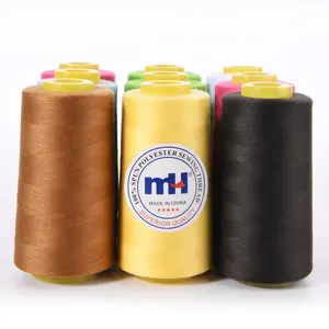 Industrial bulk wholesale 100% spun polyester sewing thread ZHE mh 100% polyester other sewing dyed spun cn zhe