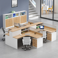 Bureau bureau personnel bureau simple moderne écran station casier partition employé bureau d'ordinateur