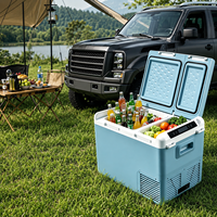 Réfrigérateurs de véhicule à double zone de température L50 L40, commande par écran tactile, 12V/24V DC220V AC, adaptés aux camions, camping-cars et caravanes