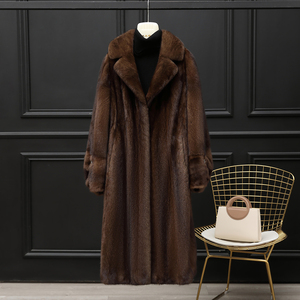 <span class=keywords><strong>Cappotto</strong></span> di Lusso da <span class=keywords><strong>Donna</strong></span> in Vera Pelliccia di <span class=keywords><strong>Visone</strong></span> Saga Lunghezza Intera, Capospalla Invernale Casual in Pelliccia di <span class=keywords><strong>Visone</strong></span> Naturale - Product Image 2