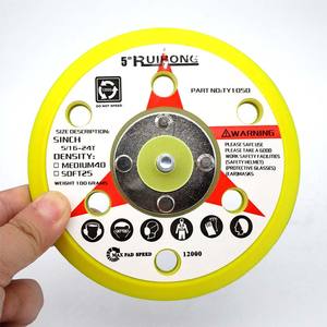 Plato de Respaldo de Vinilo PSA de 5 Pulgadas (125mm) con 6 Agujeros y Rosca 5/16"-24 para Discos Adhesivos, Lijadoras y Herramientas Abrasivas - Product Image 2