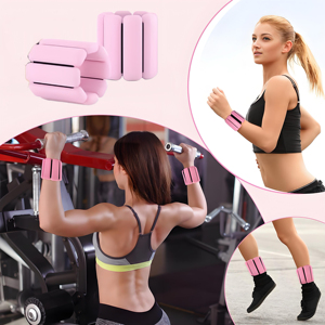 도매 조절 가능한 친환경 내구성 실리콘 손목 발목 무게 팔찌/뱅글 바디빌딩 & 요가용-2lb/4lb 유니섹스 - Product Image 2