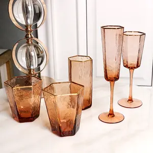 Elegantes einzigartiges Design Handgemachte Kristall Weinglas Home Dekorative Glaswaren