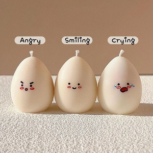 Eco-Friendly Beeswax Cute <strong>Egg</strong>-Shaped Art <strong>Candles</strong> for Baby Shower Decoration - Product Image 3