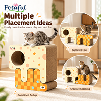 Griffoir pour chat Petaful en gros d'usine, Griffoir pour chat Petaful Elephant Combo : Griffoir, Repos et Jeu en un, Démontable et Empilable