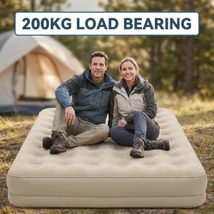 New 40cm Thick Double Self-inflating Air Mattress with Built-in Pump for Camping 2.<b>Portable</b> Flocked Air <b>Bed</b> Foldable Camping - Product Image 5