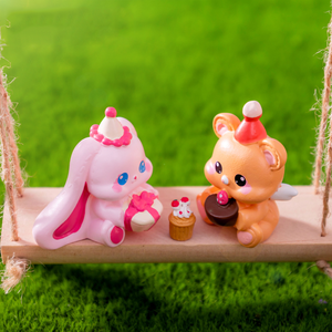 Nouveau dessin animé mignon fête d'anniversaire Animal résine breloques pour bricolage bureau à domicile décoration de bureau accessoires fabriqués à la main - Product Image 4