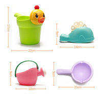 Ensemble d'outils de plage en plastique souple HC pour tout-petits de 2 à 4 ans, pour table à eau extérieure, baignoire bébé, piscine, divertissement tactile