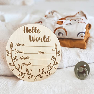 Enseigne <span class=keywords><strong>de</strong></span> bienvenue <span class=keywords><strong>pour</strong></span> bébé, décoration murale <span class=keywords><strong>de</strong></span> chambre d'enfant, panneau « Hello World » <span class=keywords><strong>pour</strong></span> nouveau-né, décoration <span class=keywords><strong>de</strong></span> chambre <span class=keywords><strong>de</strong></span> bébé, cadeau <span class=keywords><strong>de</strong></span> <span class=keywords><strong>naissance</strong></span>, Tailai 5,8 pouces, souvenir - Product Image 4