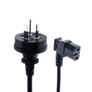 AS/NZS 3112 (Australia/Selandia Baru) Ke IEC 60320 C13 Kabel Daya Siku Kanan, H05VV-F 3G0.75mm, 10A/250V