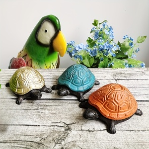 Boîte cachée de clé de <span class=keywords><strong>tortue</strong></span> vintage-Boîte de rangement de clé de rechange en fonte, ornement décoratif de jardin et de maison - Product Image 6