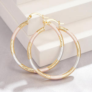 Aros Multicolor Somiagel, Chapados en Oro, Aleación de Zinc, Diseño Geométrico Moderno, Joyería Unisex de Moda - Product Image 4