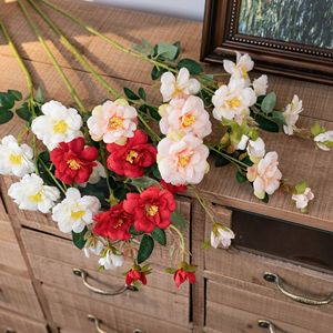 ช่อดอกกุหลาบประดิษฐ์ CallaFloral สีขาวนม สีชมพูเข้ม สีชมพูอ่อน กลีบดอกทำจากโพลีเอสเตอร์ สำหรับตกแต่งบ้านและงานแต่งงาน - Product Image 1