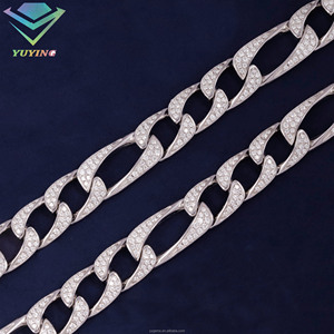 กำไลข้อมือคิวบาแบบฮิปฮอปชุบทองคำขาว 925 ผ่านการทดสอบเพชร VVS มอยส์ซาไนต์ พร้อมใบรับรอง GRA สำหรับทั้งชายและหญิง มีสินค้าพร้อมส่ง - Product Image 2