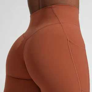 Pantaloni sportivi da palestra con Logo personalizzato abbigliamento Fitness Leggins da allenamento Leggings da Yoga con sollevamento del culo da donna a vita alta
