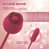 Bestseller Rosen-Zungen-Vibrator für Klitoris-Massage und Masturbation, Rosen-Vibrator