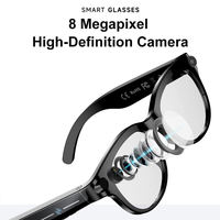 Nouvelles lunettes intelligentes Al avec caméra 2MP, enregistrement vidéo HD, assistant vocal, reconnaissance d'image par IA, traduction, assistant vocal