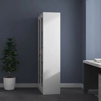 Armoire de classement en acier avec tiroirs en verre, meuble de rangement métallique pour bureau, école, hôpital