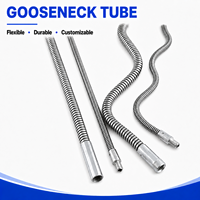 Tube flexible en acier inoxydable à col de cygne, pliable à 360 degrés, pour lampe de bureau, support de microphone, dispositifs médicaux, OEM personnalisé, RoHS CE