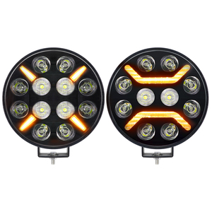 Lampe de travail de 9 pouces pour camion, lampe <span class=keywords><strong>LED</strong></span> 12v <span class=keywords><strong>24v</strong></span>, feux hors route, barre lumineuse sur le toit, usage universel, mise à niveau de rétrofit, lumière de tracteur <span class=keywords><strong>LED</strong></span> - Product Image 1