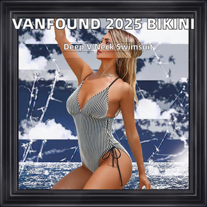 <span class=keywords><strong>Costume</strong></span> <span class=keywords><strong>da</strong></span> <span class=keywords><strong>bagno</strong></span> 1 pezzo Sexy <span class=keywords><strong>senza</strong></span> <span class=keywords><strong>spalline</strong></span> 2025 con Logo ad asciugatura rapida stampa in vita tessuto a righe taglia XL - Product Image 2