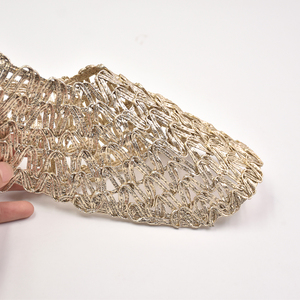 Material de Rafia de Paja PP Tejida Decorativa para la Parte Superior de Zapatos Semiacabados Hechos a Mano con Estampado Dorado al por Mayor para Sandalias de Mujer de Verano - Product Image 3