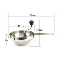 Broyeur alimentaire pour sauce tomate Purée de pommes de terre Purée de pommes de terre JamsMoulin alimentaire en acier inoxydable avec 3 disques de meulage rotatifs