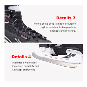 <span class=keywords><strong>Pattini</strong></span> da Hockey su <span class=keywords><strong>Ghiaccio</strong></span> Invernali OEM per <span class=keywords><strong>Uomo</strong></span> con Lame in Acciaio Inossidabile e Tomaia in PVC Resistente al Freddo Alta Protezione - Product Image 6
