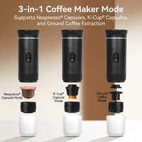 Machine à expresso portable en capsule, rechargeable par USB, 20 bars, mini cafetière avec étui de voyage pour les voyages en plein air et le bureau