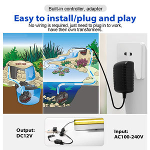 Decoración de pared para el hogar, fuente de agua de 12V de CC, para interior, jardín, cascada, piscina, luz para decorar - Product Image 6