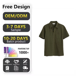 Oem 100% Cotton Plain French Terry Cotton t Shirt Terry Cloth Fabric Custom logo Polo Shirt