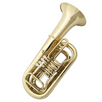 Tuba Bb Ukuran Besar Grosir Berkualitas Tinggi dari Kuningan dengan Kotak Keras untuk Instrumen Musik Tiup Kuningan Band Sekolah OEM
