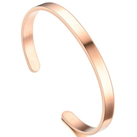 CHENG JEWELERS Vente en gros de bijoux bon marché de haute qualité, 6mm de large, bijoux tendances, bracelets en acier inoxydable plaqués or 18 carats pour hommes
