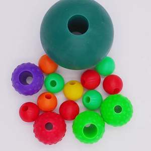 Bolas de goma de silicona huecas de alta elasticidad de grado Industrial con orificio pasante personalizado con servicio de corte reutilizable y no tóxico - Product Image 6