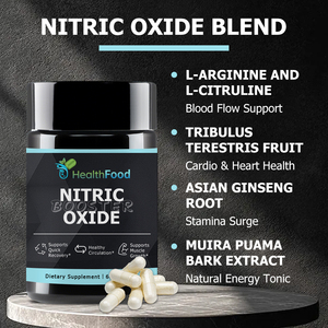 Capsules d'oxyde nitrique de formule premium à marque privée, contenant de la niacine et de la citrulline, favorisant la croissance musculaire et une circulation saine - Product Image 5