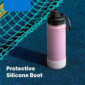 Insulated Stainless Steel Water <b>Bottle</b> with Handle Silicone Base, Leakproof Vacuum <b>Flask</b> for Outdoor - Product Image 3