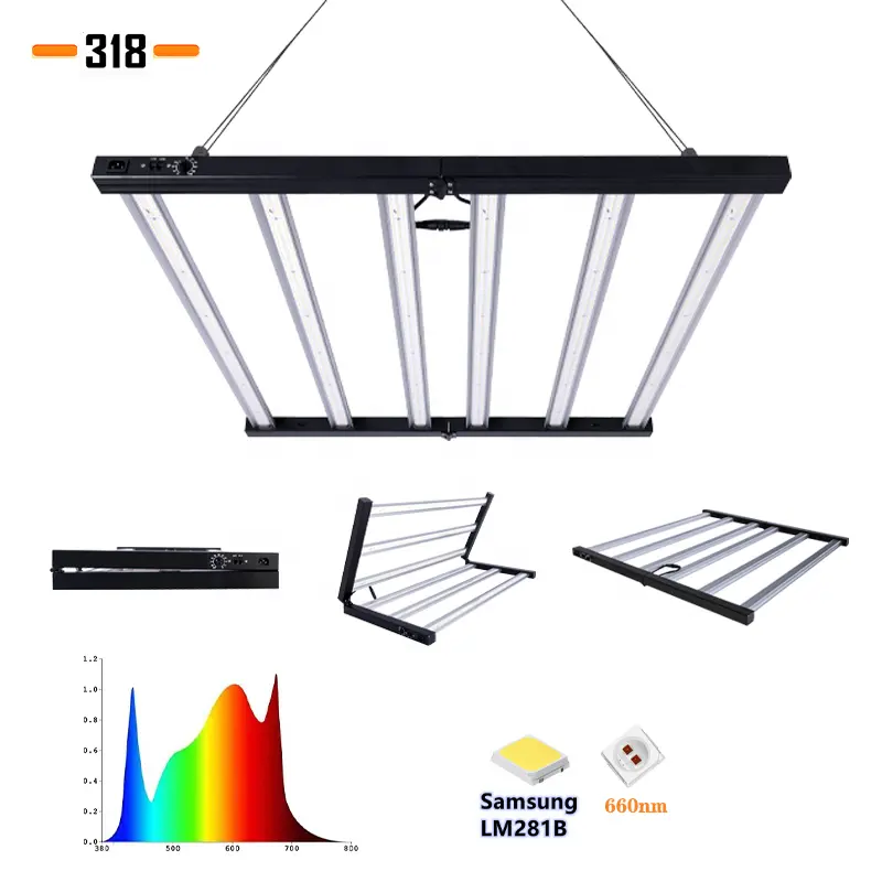 Haute qualité Dimmable 720Watt 318 spectre complet Lm281b 301h EVO LED Diode Uv 1000W pliable plantes d'intérieur Led élèvent Lightso