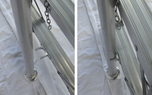 8 escalones 2,4 metros Chile Aluminio Trípode Recolección de frutas Cereza Escalera Huerto Cosecha Escalera - Product Image 3