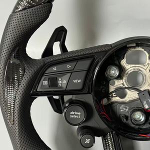Volant en carbone <span class=keywords><strong>S</strong></span>-<span class=keywords><strong>Line</strong></span> avec bouton de démarrage pour <span class=keywords><strong>Audi</strong></span> Q8 SQ8 A3 8v A4 B8 B9 <span class=keywords><strong>A5</strong></span> A6 C7 A7 S3 S4 RS3 RS5 RS7 RS6 C8 - Product Image 2