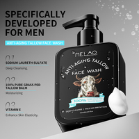 Gel Nettoyant Visage Naturel Personnalisé à Marque Privée au Suif de Bœuf et Vitamine E – Nettoyage Profond, Contrôle du Sébum, Exfoliant, Anti-Acné pour Hommes