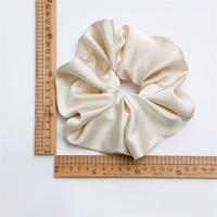 Q & Y 18cm grand haute qualité femmes élégantes élastique bandeau couleur unie Satin fantaisie bandeau Simple mode basse queue de cheval chouchous