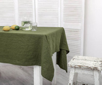 100% toile de lin table avec 1cm plaine hem linge de luxe nappe pour café boutique cadeau de mariage